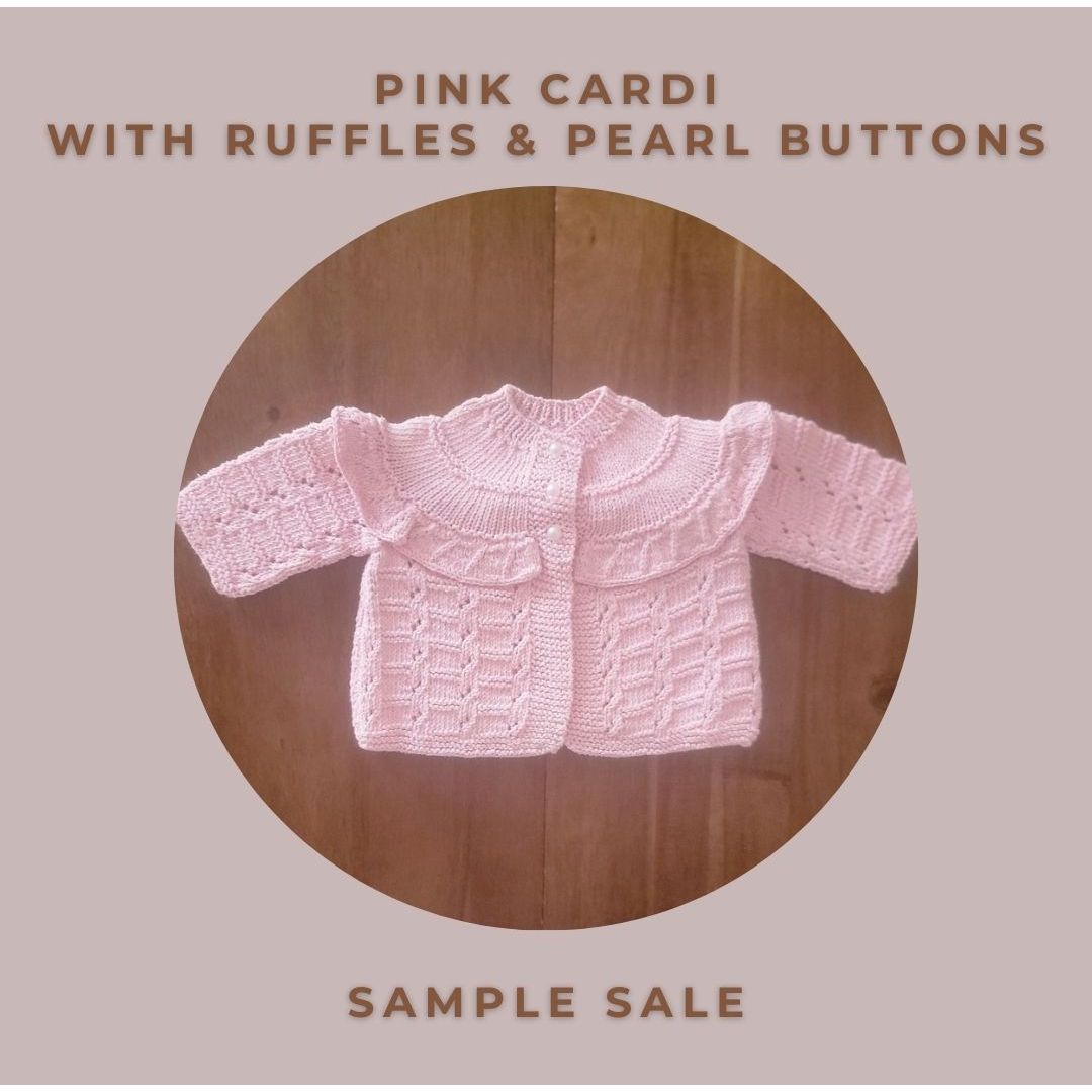 Lace Knit Cardi with Ruffles