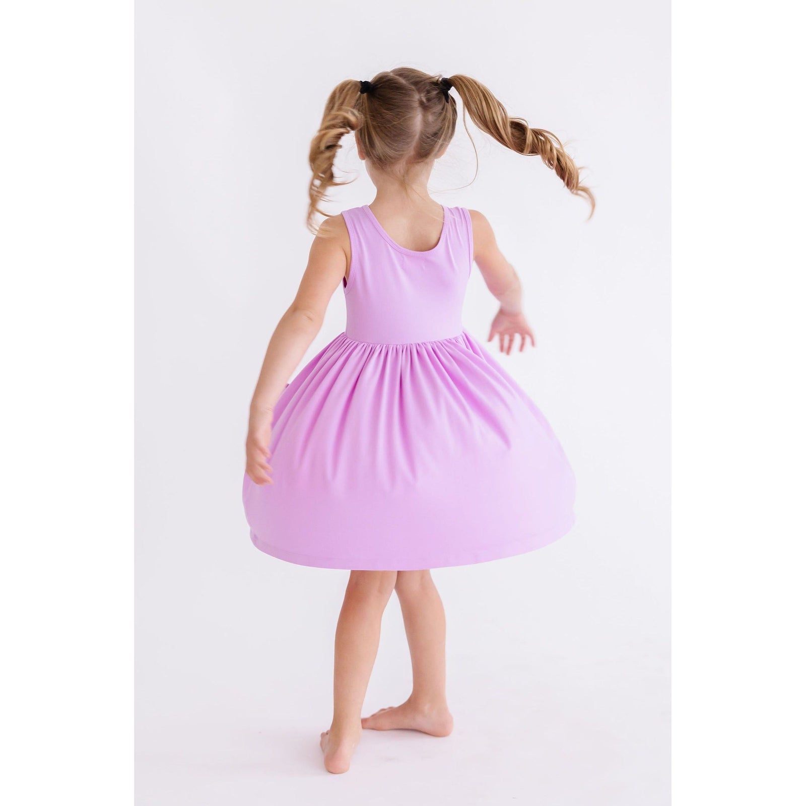 Bright Lilac Tank Pocket Twirl Dress