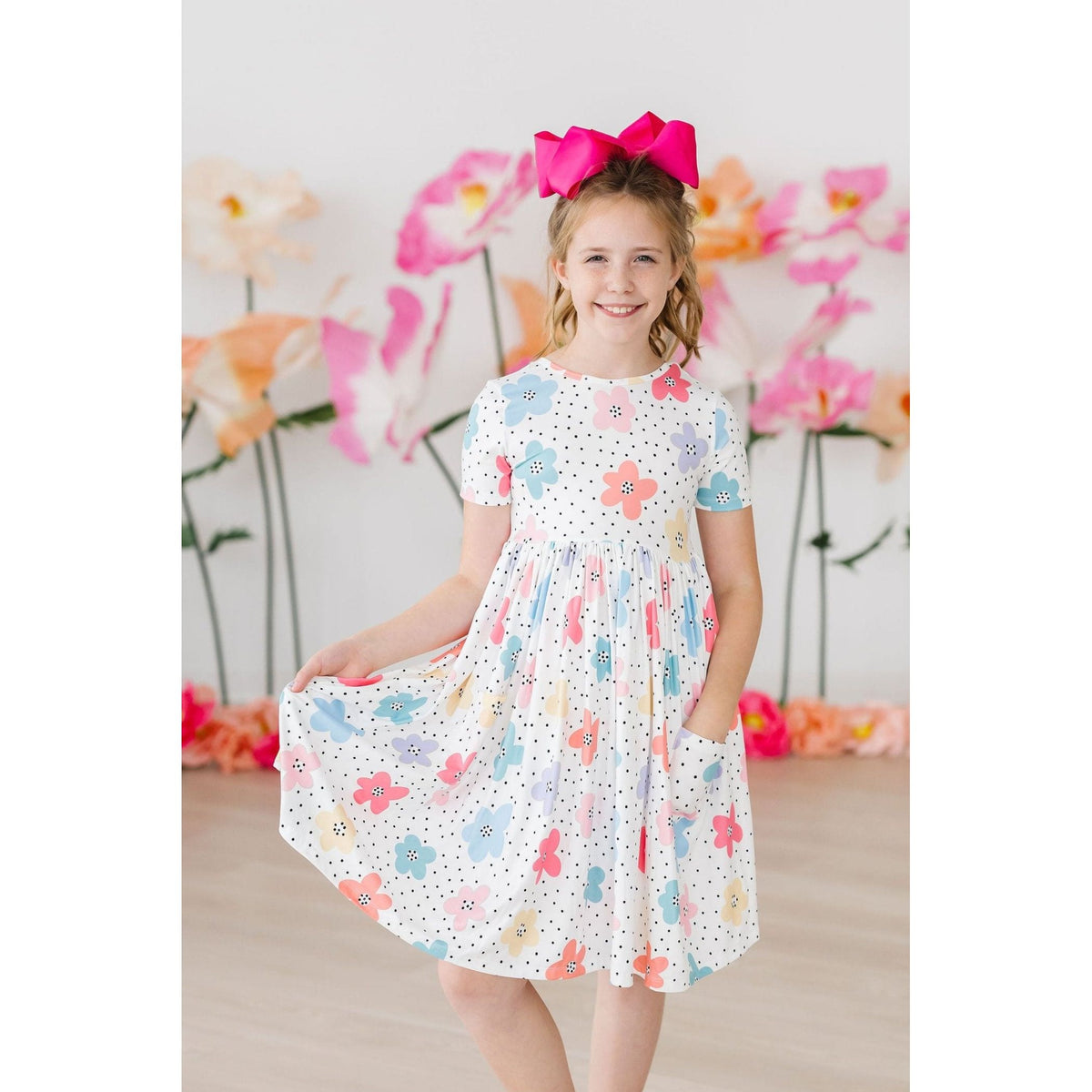 Dots & Daisies S/S Pocket Twirl Dress
