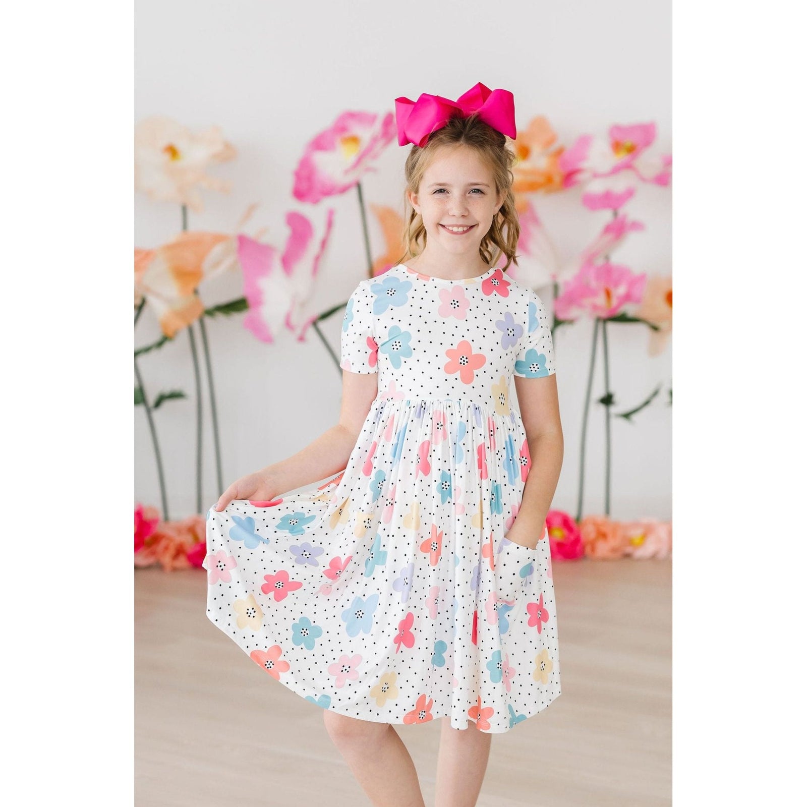Dots & Daisies S/S Pocket Twirl Dress