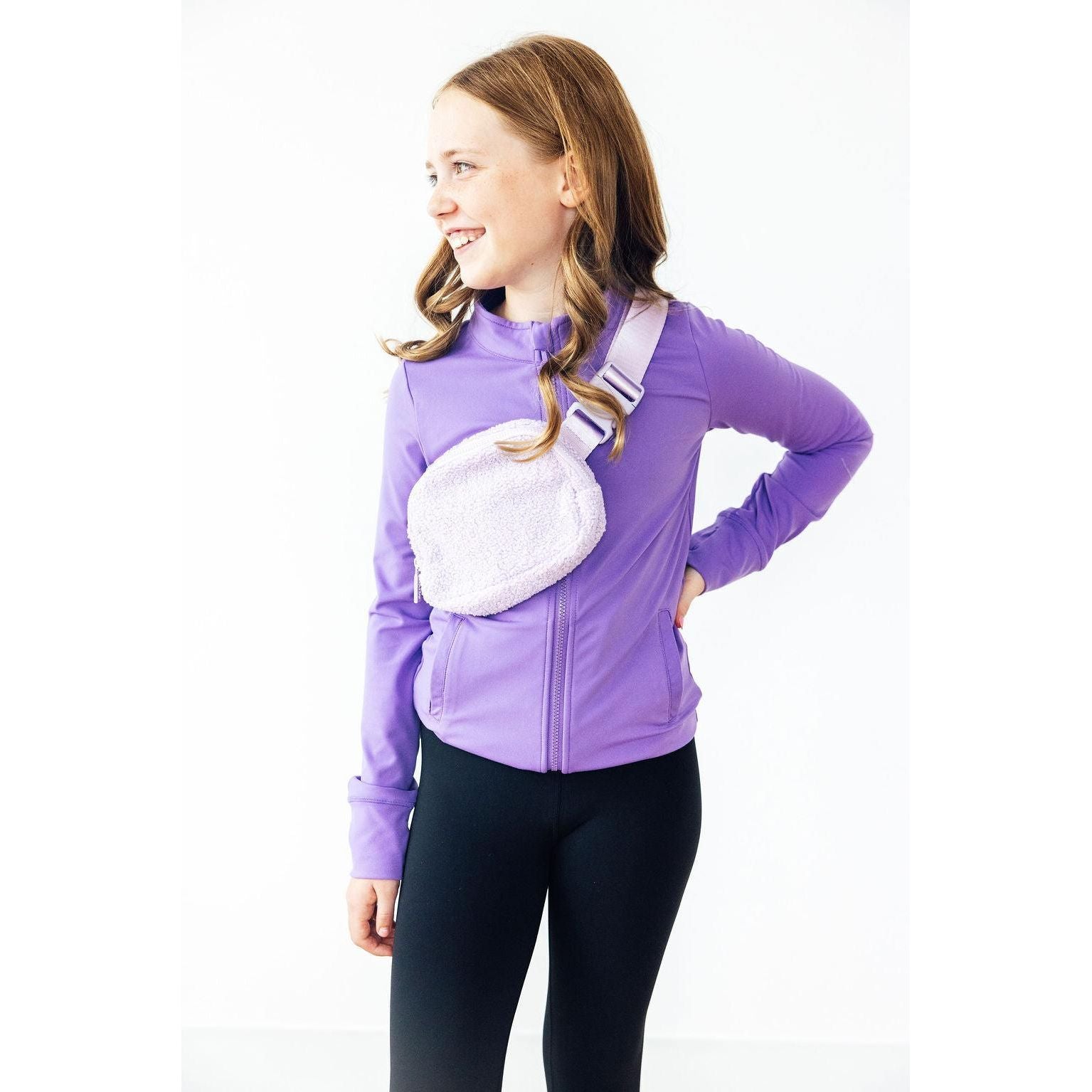 Lavender Fleece Belt Bag