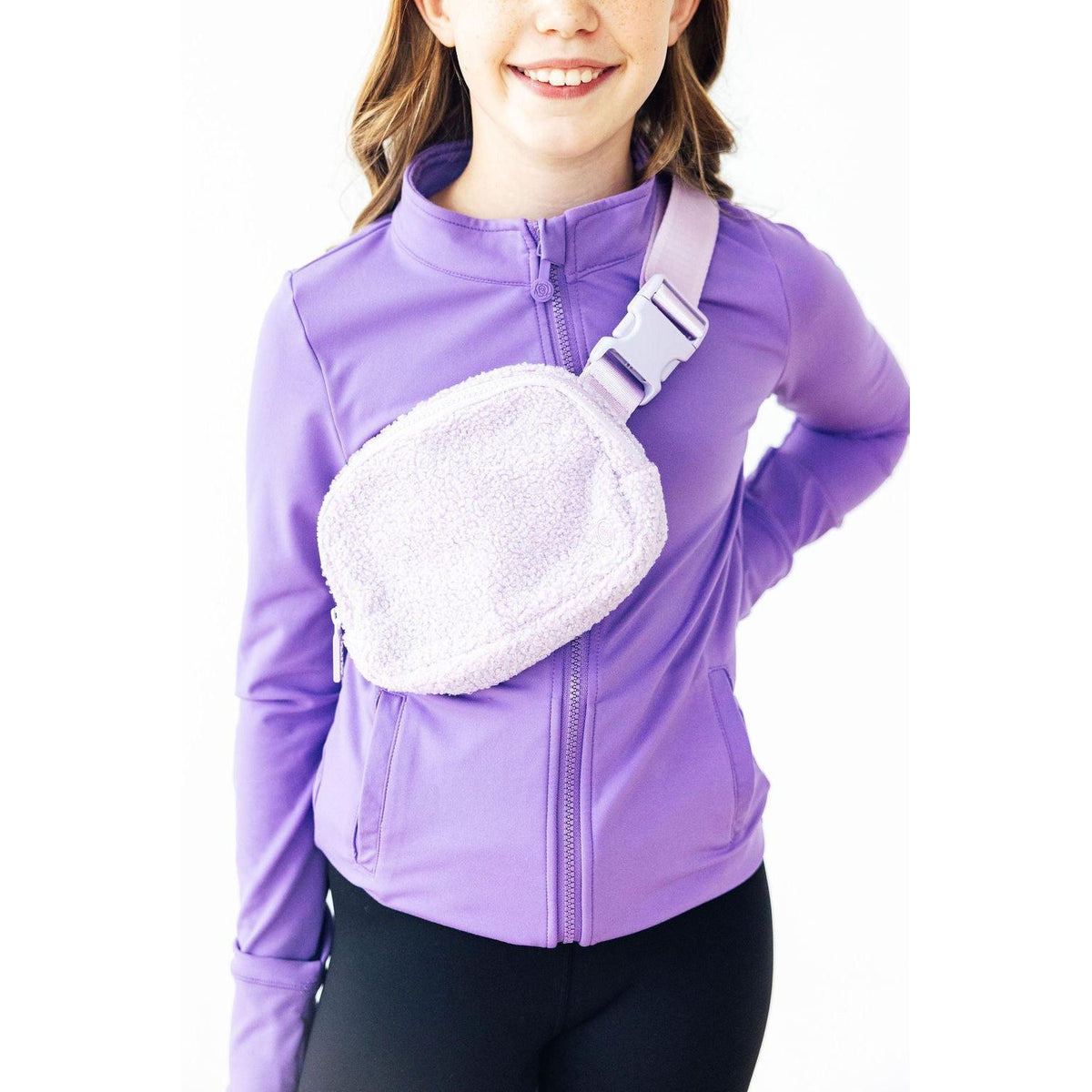 Lavender Fleece Belt Bag
