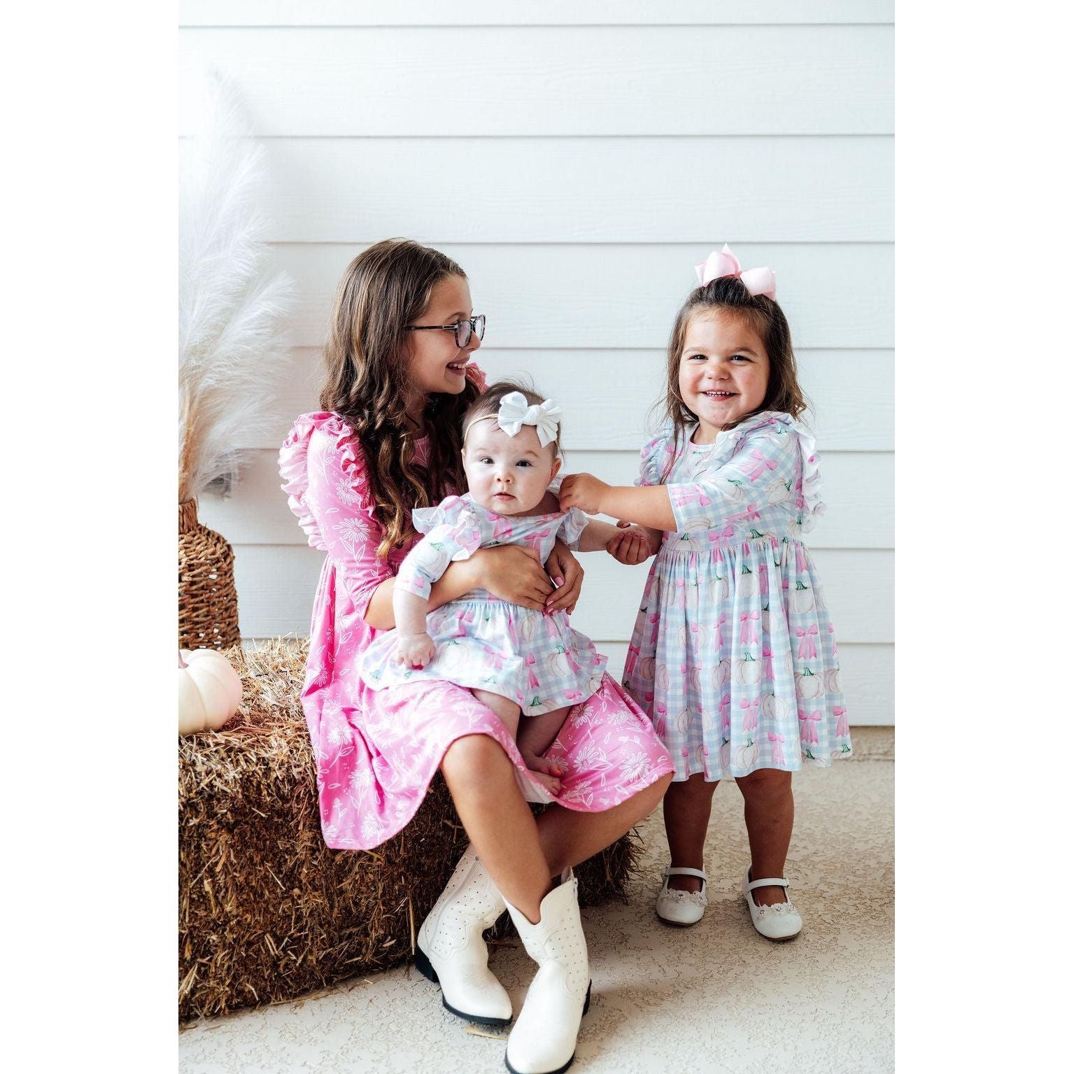 SALE Pumpkin Picnic Twirl Flutter Bodysuit
