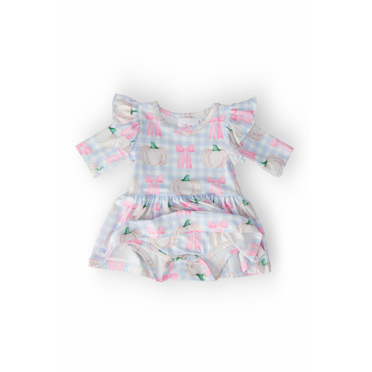 SALE Pumpkin Picnic Twirl Flutter Bodysuit