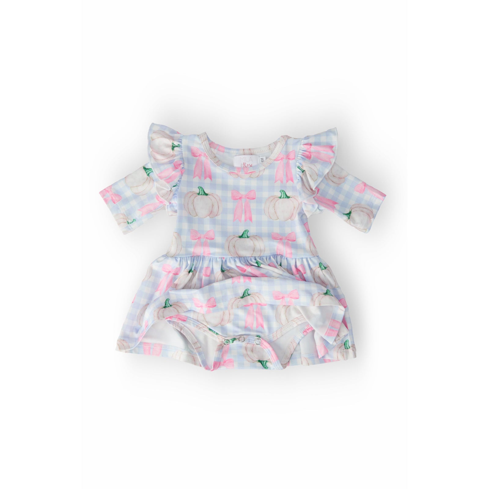 SALE Pumpkin Picnic Twirl Flutter Bodysuit