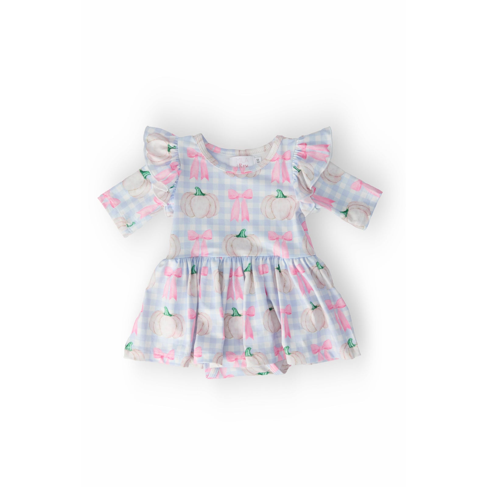 SALE Pumpkin Picnic Twirl Flutter Bodysuit