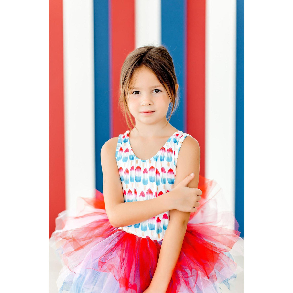 SALE Red, White & Cute Tank Tutu Leotard