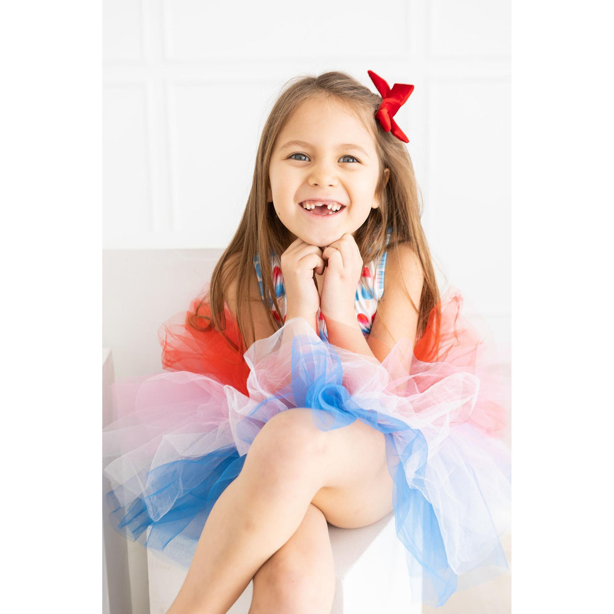 SALE Red, White & Cute Tank Tutu Leotard