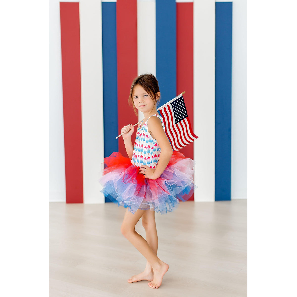 SALE Red, White &amp; Cute Tank Tutu Leotard