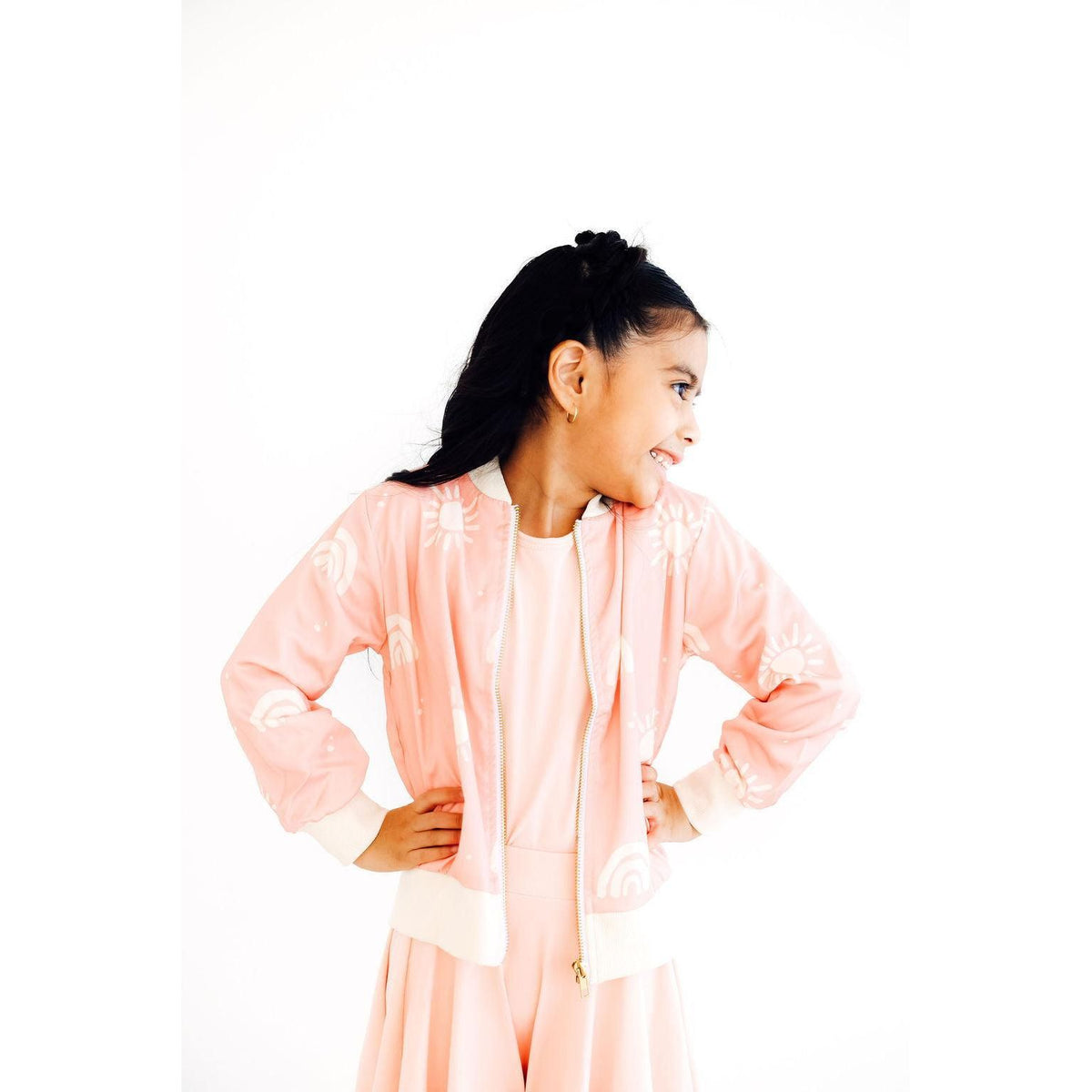 SALE Soft Pink Suns Satin Jacket
