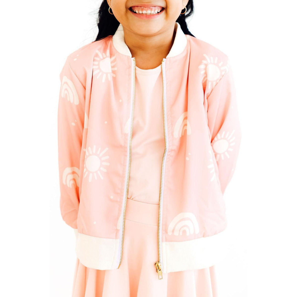SALE Soft Pink Suns Satin Jacket