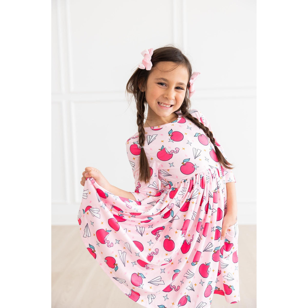 SALE Star Student 3/4 Sleeve Pocket Twirl Dress