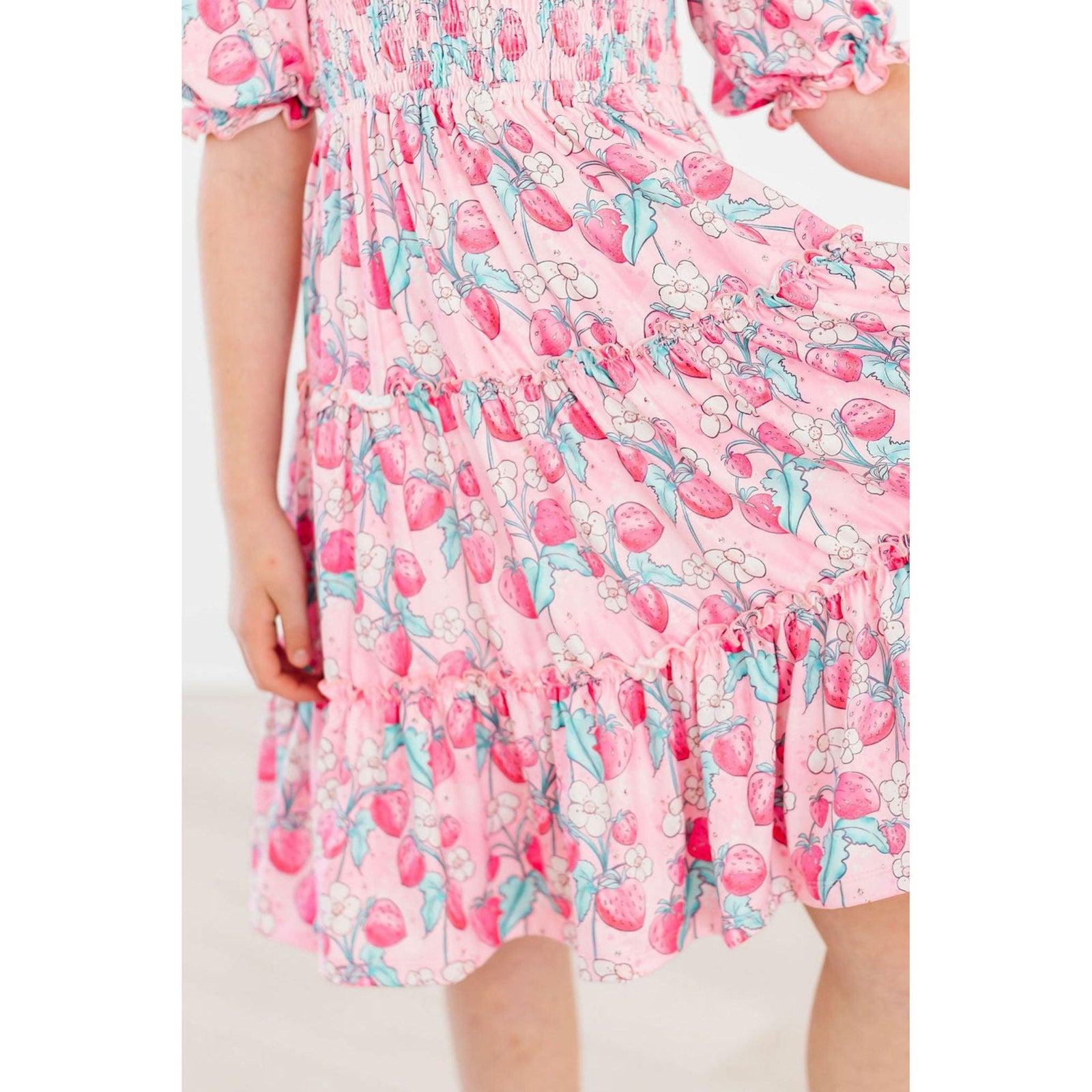 SALE Strawberry Shortcake Smocked Ruffle Dress
