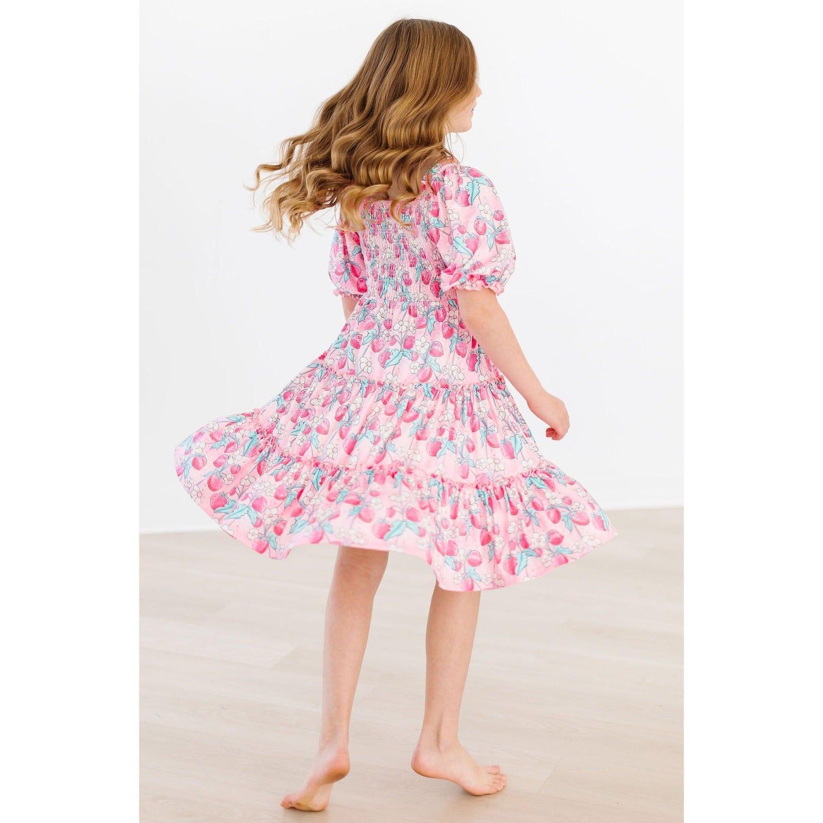 SALE Strawberry Shortcake Smocked Ruffle Dress