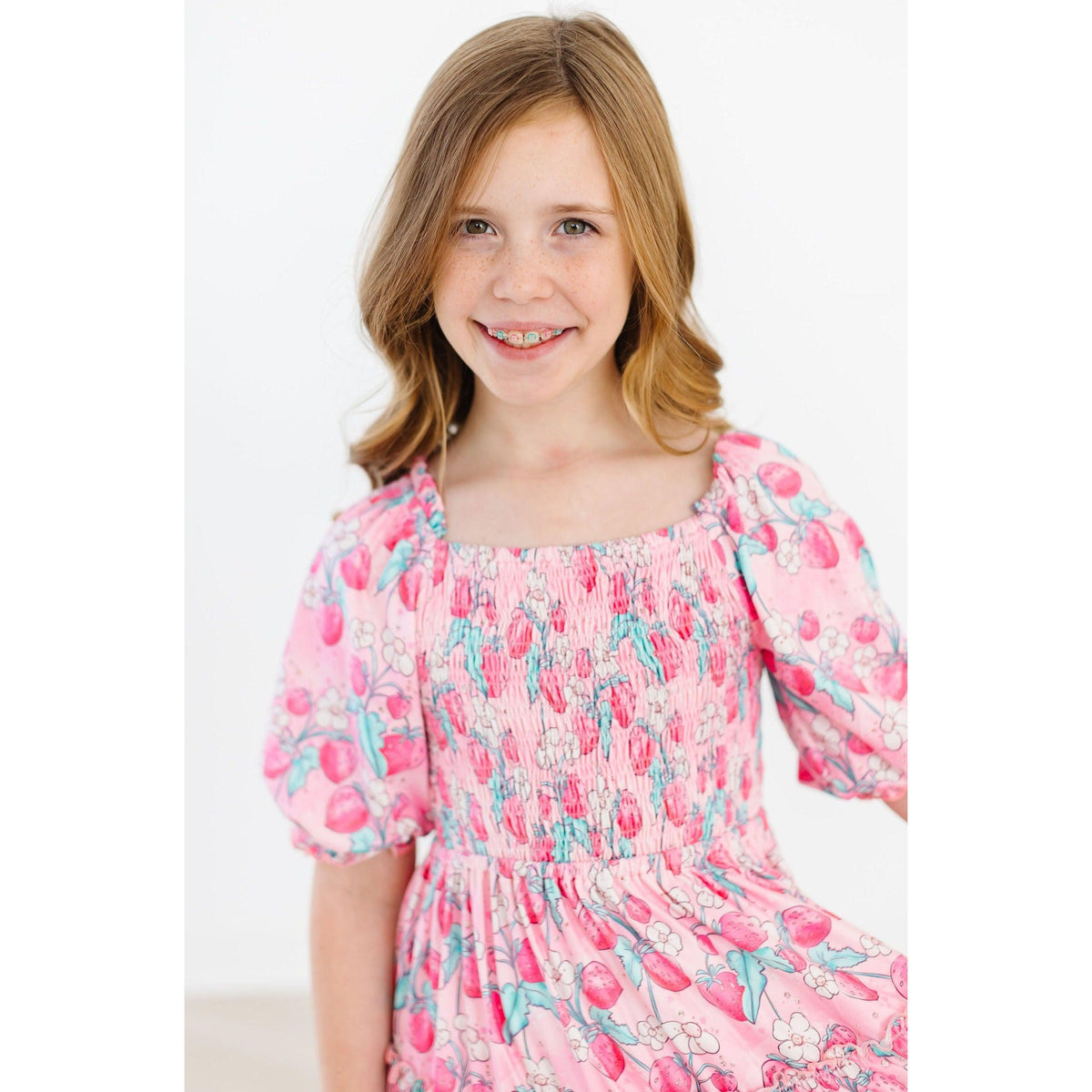 SALE Strawberry Shortcake Smocked Ruffle Dress
