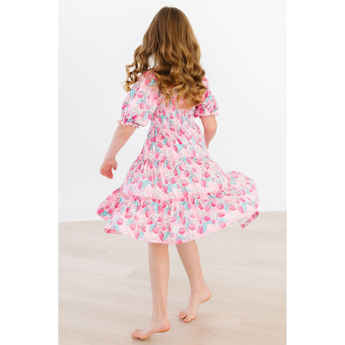 SALE Strawberry Shortcake Smocked Ruffle Dress
