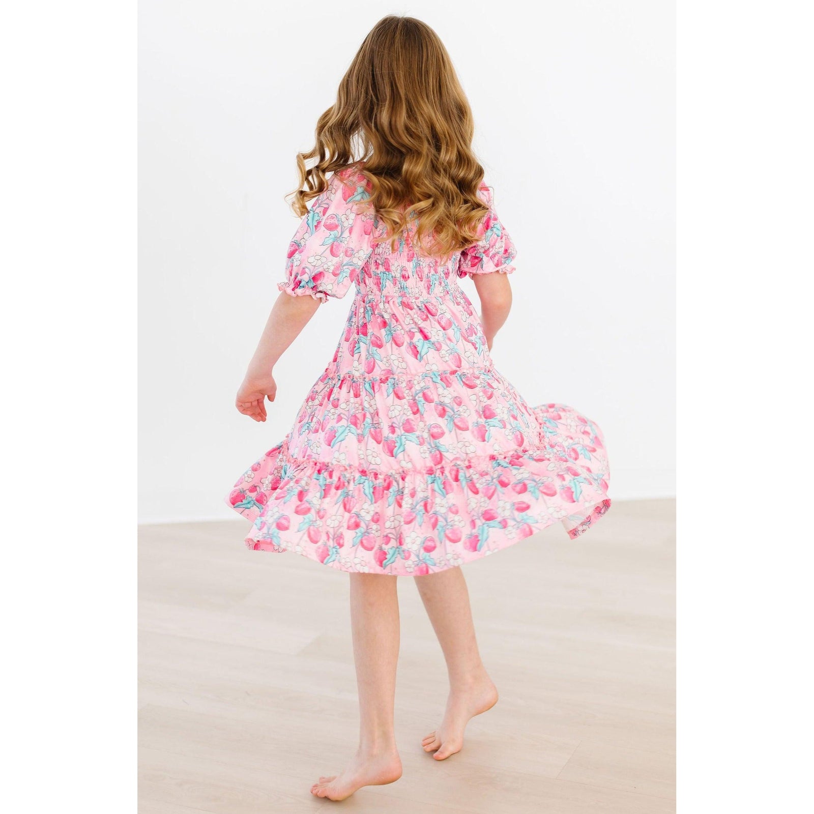 SALE Strawberry Shortcake Smocked Ruffle Dress