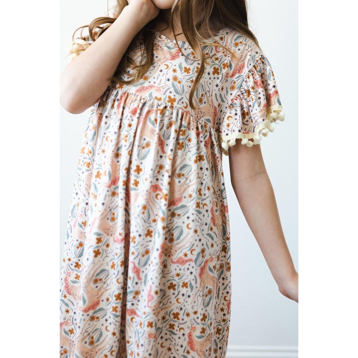 Unicorn Soiree Pom Pom Dress