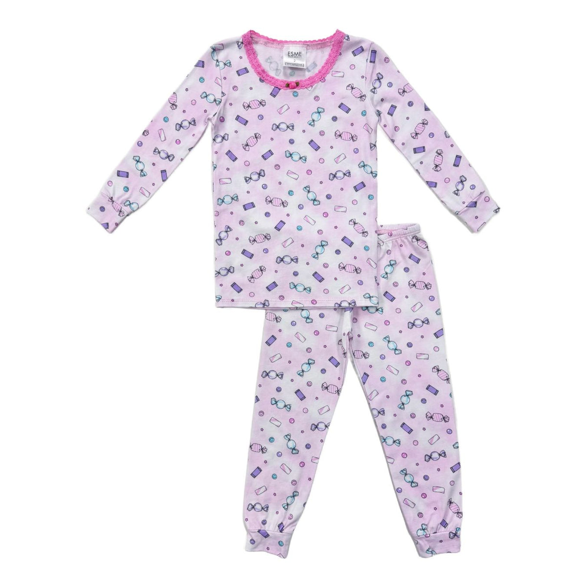 long sleeve pajama set | candy pink