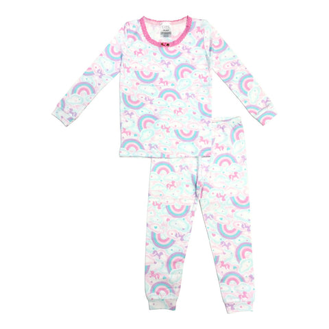 long sleeve pajama set | unicorn sky