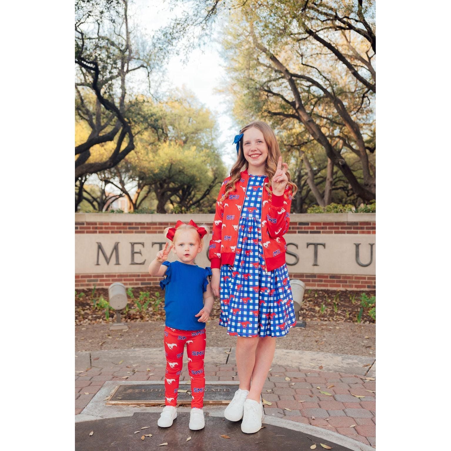 SMU Red Mustang Leggings