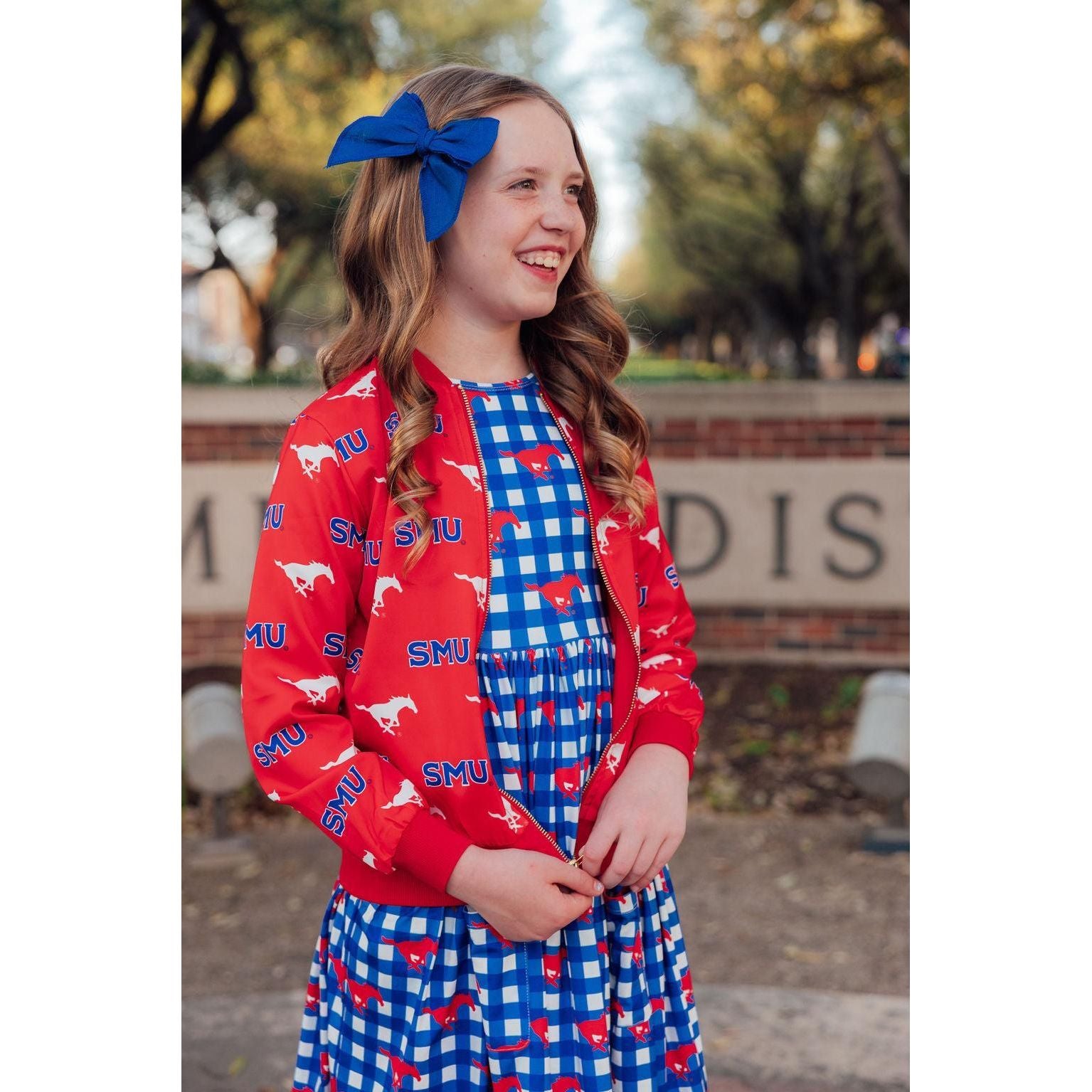 SMU Red Mustang Satin Jacket