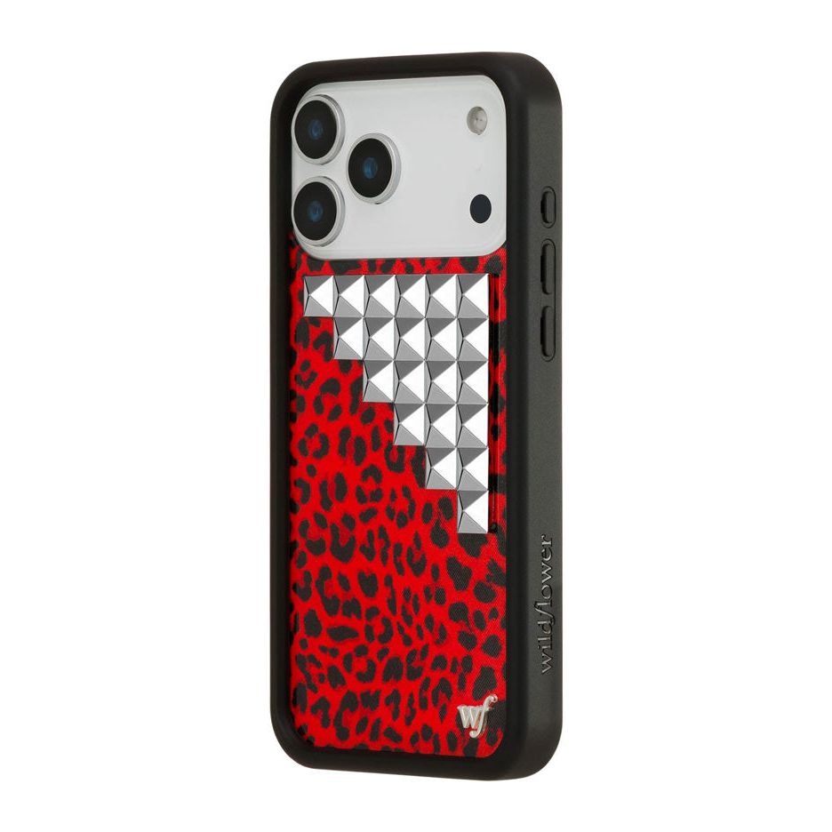 Red Meow Stud iPhone Case