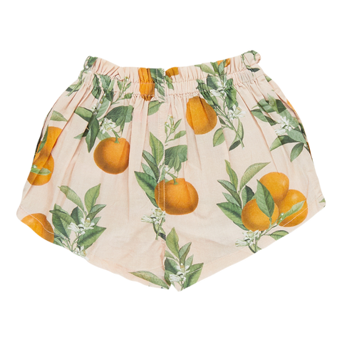 theodore shorts | pink botanical oranges
