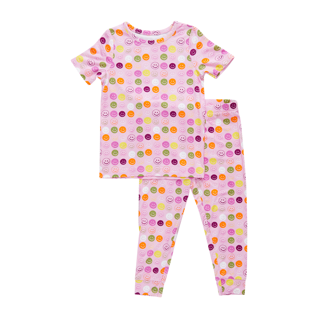 bamboo pj set | smiley