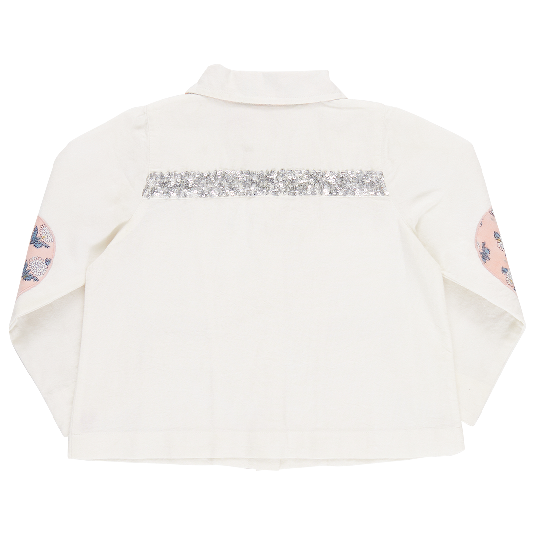 girls wylie jacket | white