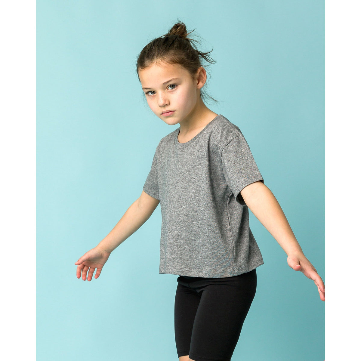 The Organic Short Sleeve Boxy Tee [Heather Grey]