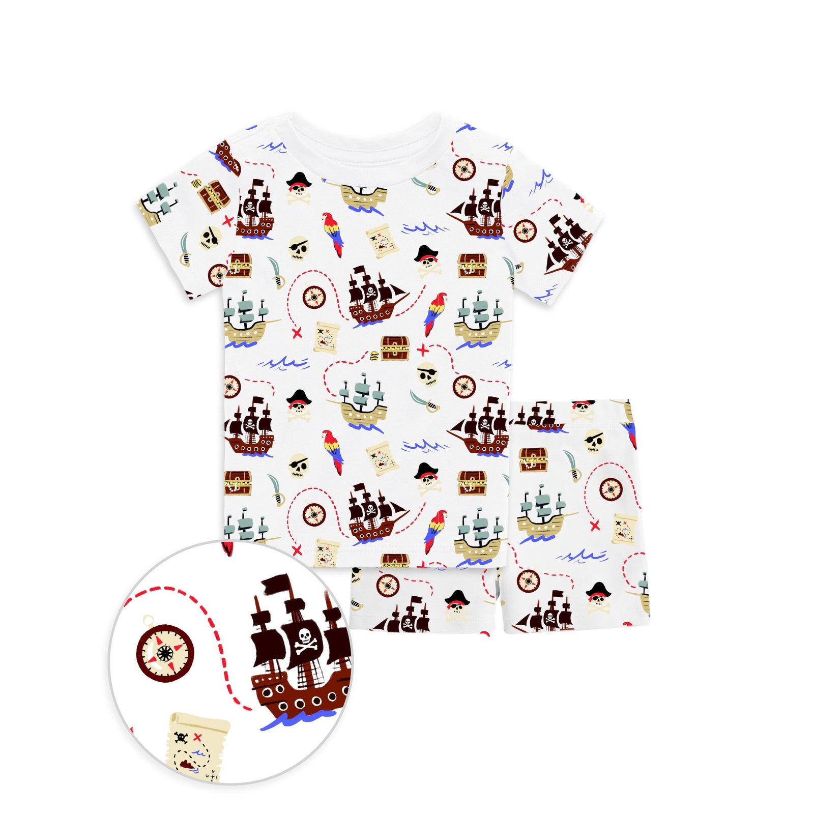 The Organic Short Sleeve Pajama Set [Ahoy Mates]