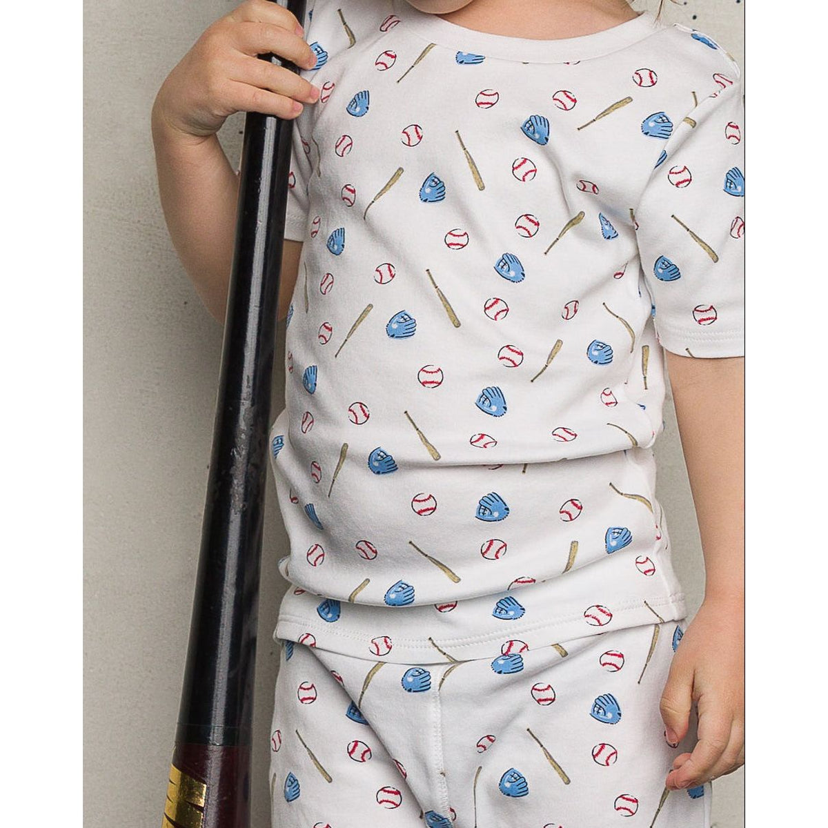 The Organic Short Sleeve Pajama Set [Batter Up]