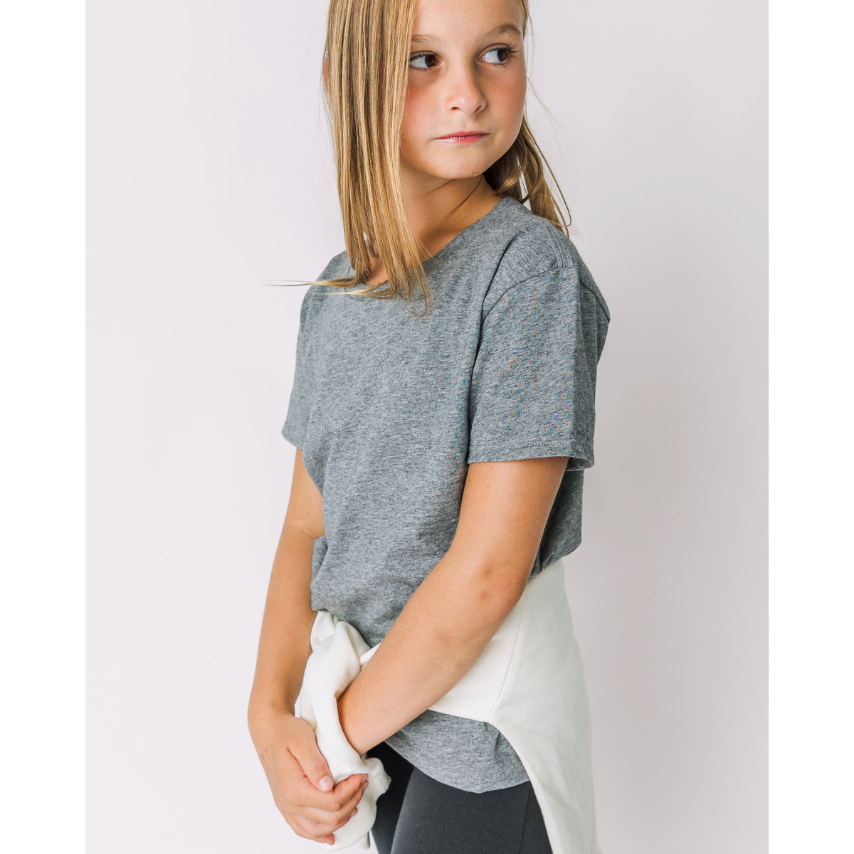 The Organic Short Sleeve Boxy Tee [Heather Grey]