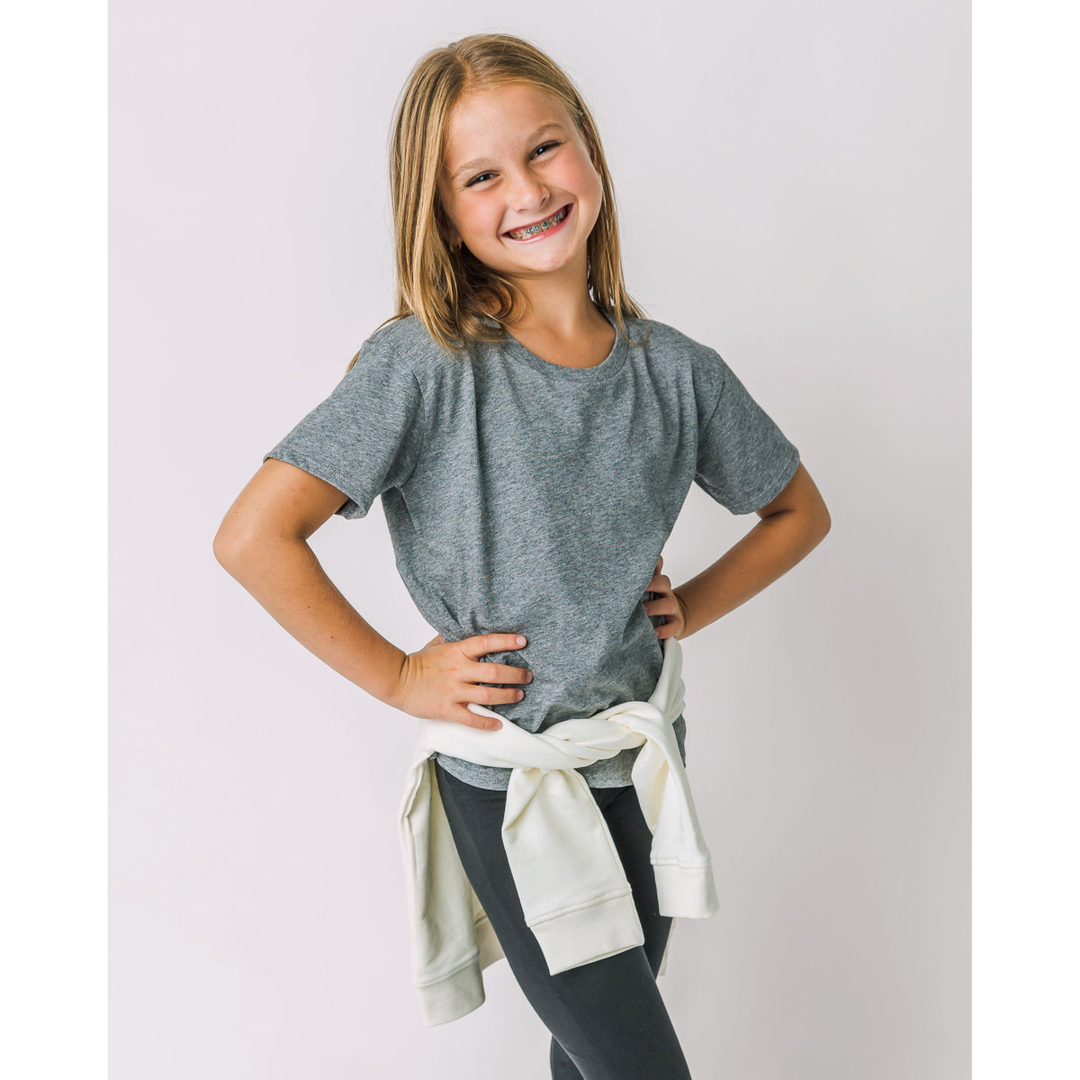 The Organic Short Sleeve Boxy Tee [Heather Grey]