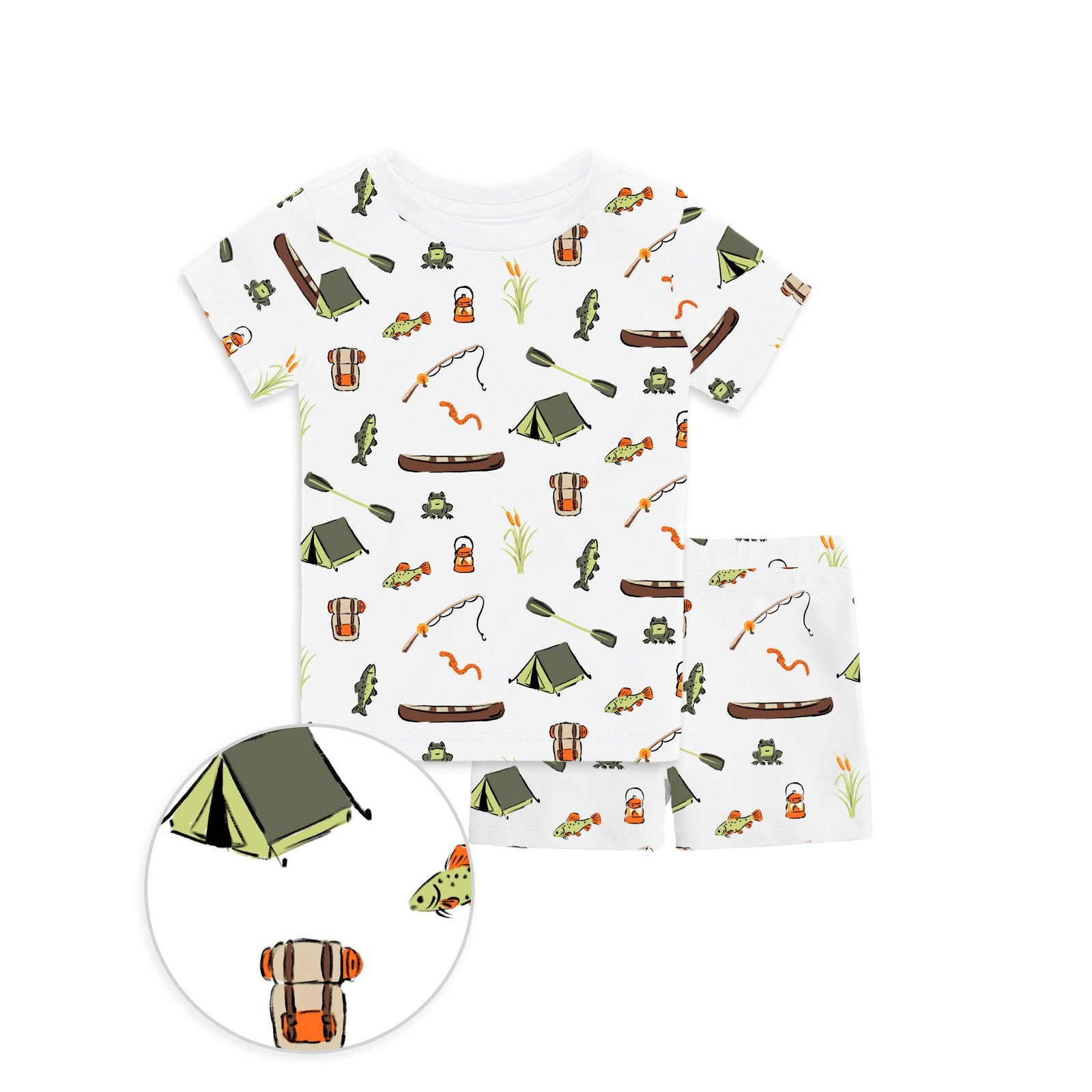 The Organic Short Sleeve Pajama Set [Gone Camping]