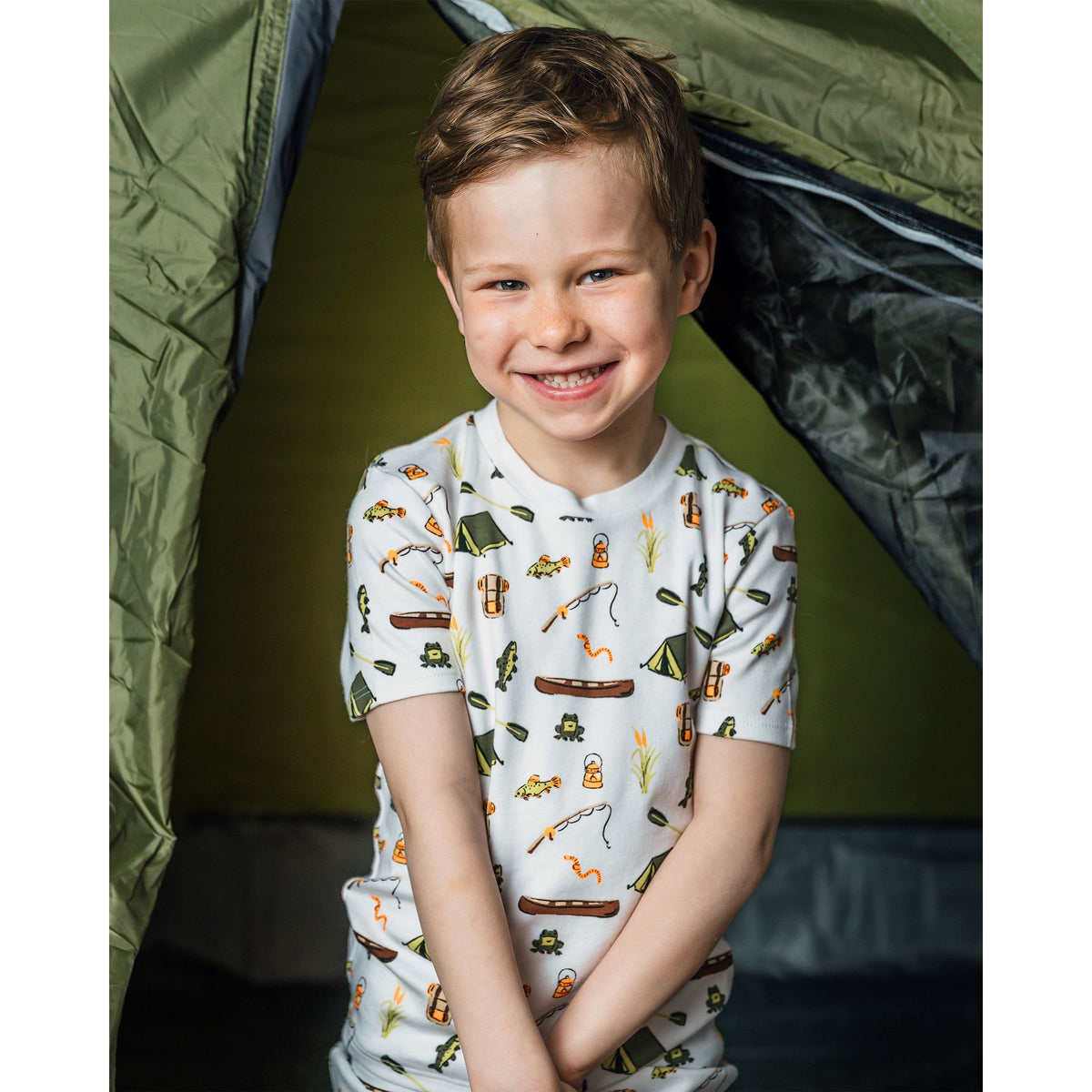 The Organic Short Sleeve Pajama Set [Gone Camping]