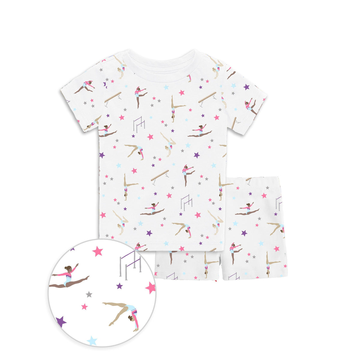 The Organic Short Sleeve Pajama Set [Gymnastics]