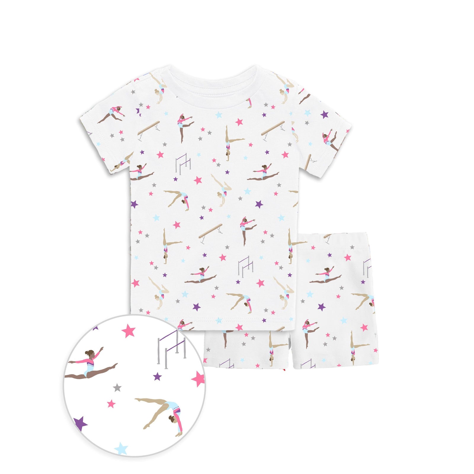 The Organic Short Sleeve Pajama Set [Gymnastics]