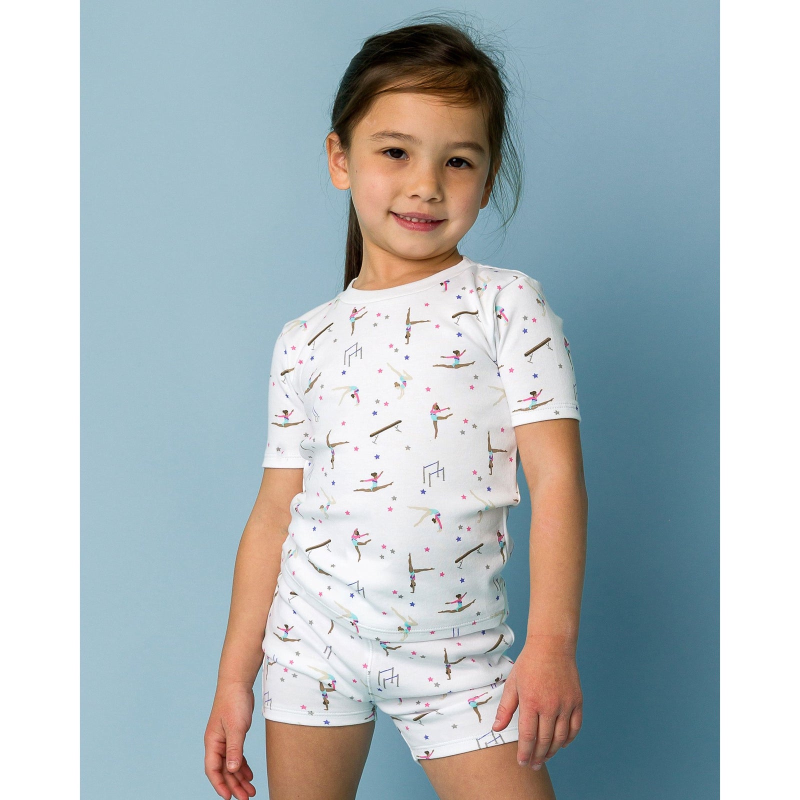 The Organic Short Sleeve Pajama Set [Gymnastics]