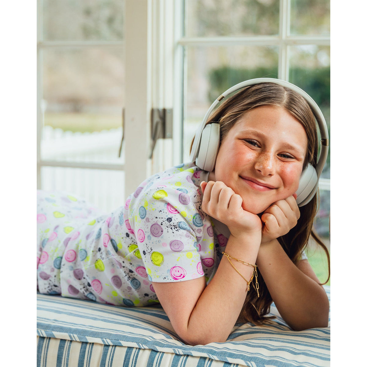 The Organic Short Sleeve Pajama Set [Smile]