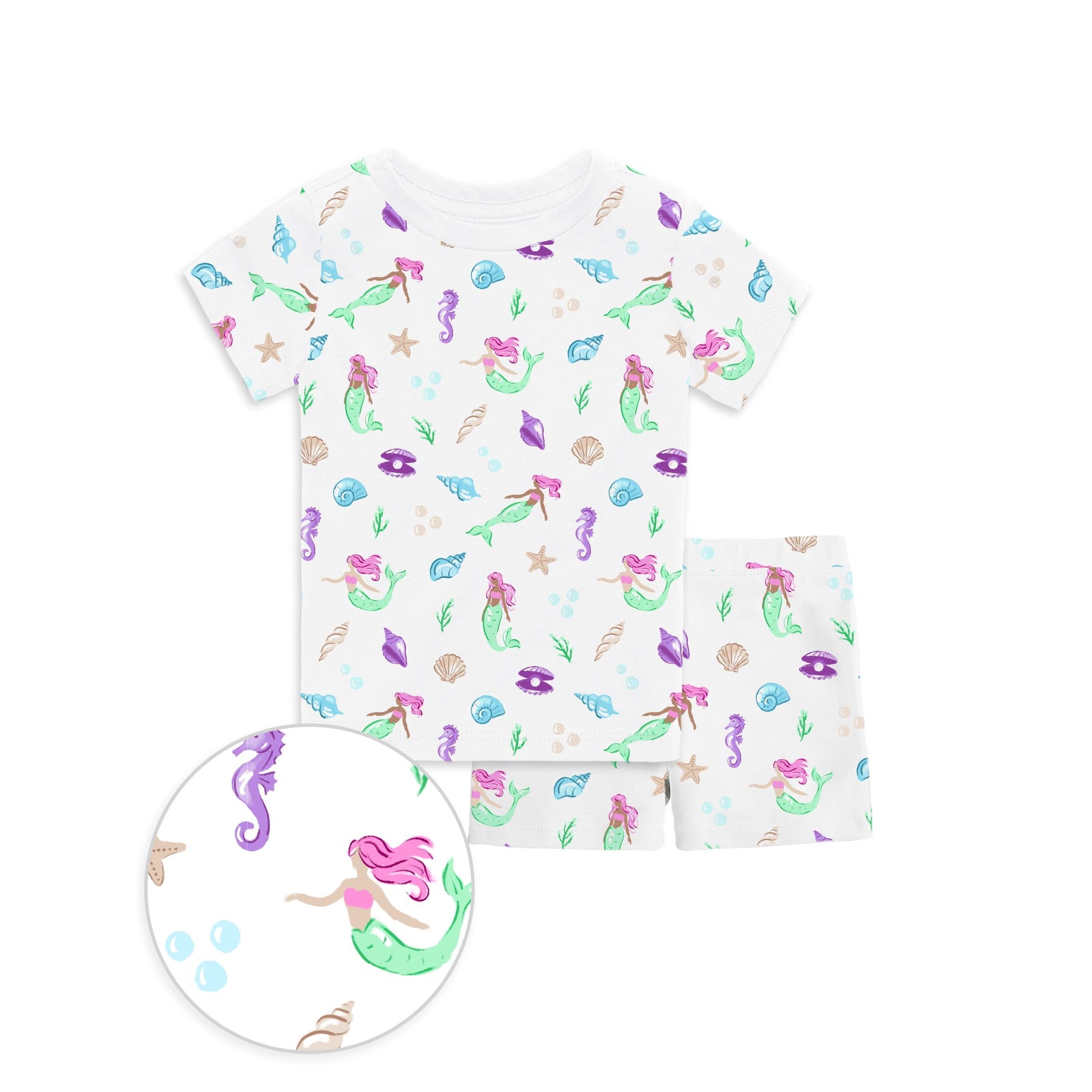 The Organic Short Sleeve Pajama Set [Under the Sea]