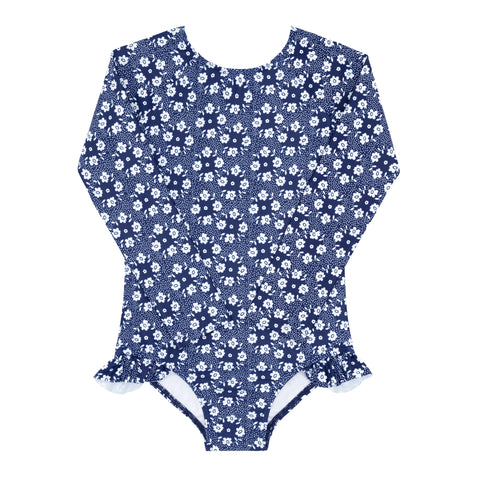 girls ditch plains daisy rashguard one piece