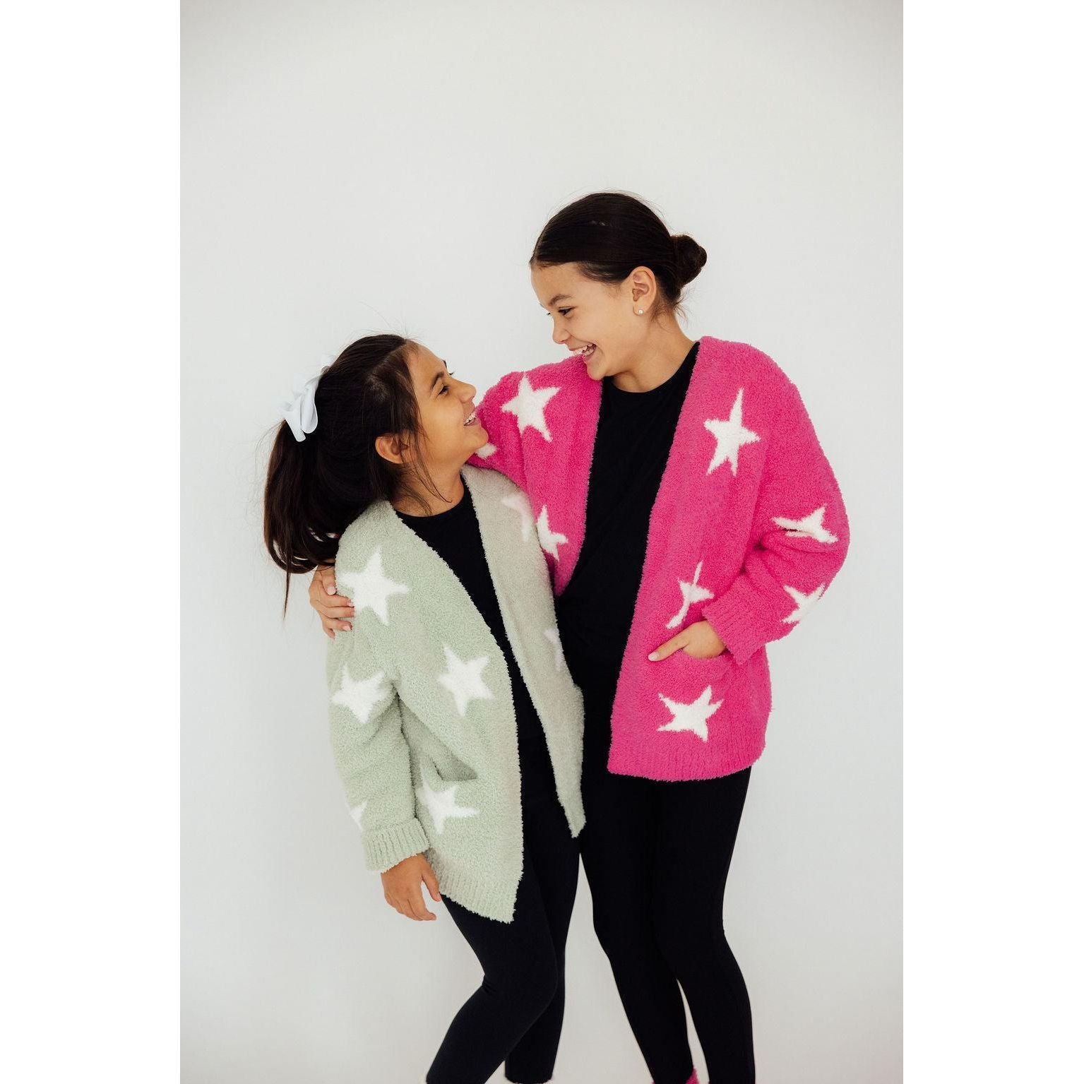Sage/Coconut Star Cozy Cardigan