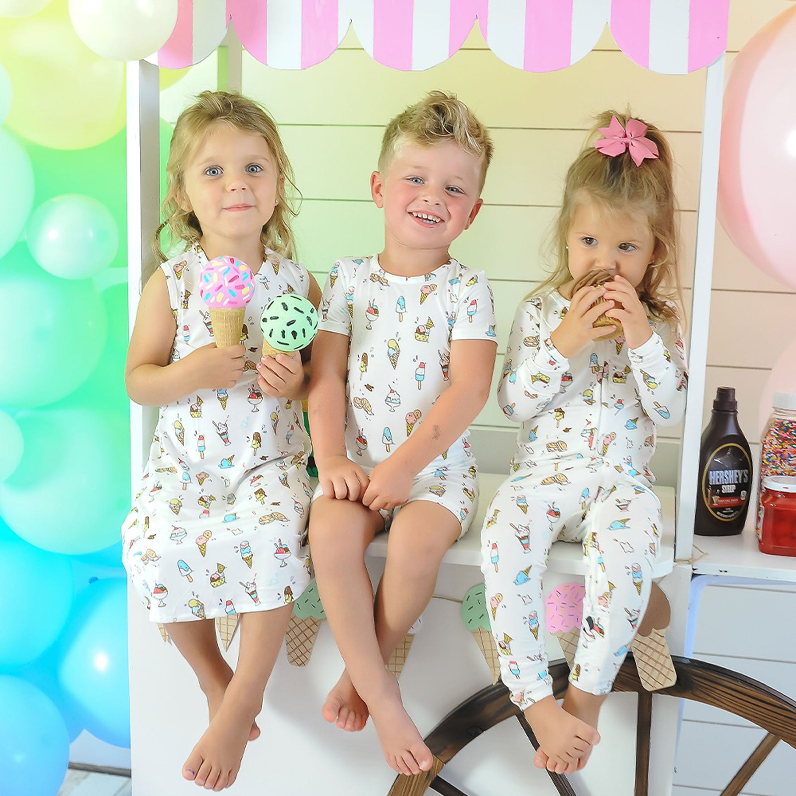 Ice Cream Bamboo Convertible Footie