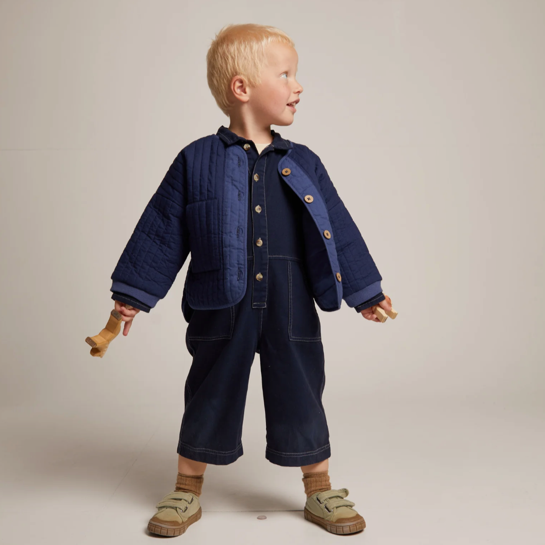 quilted coat | french navy