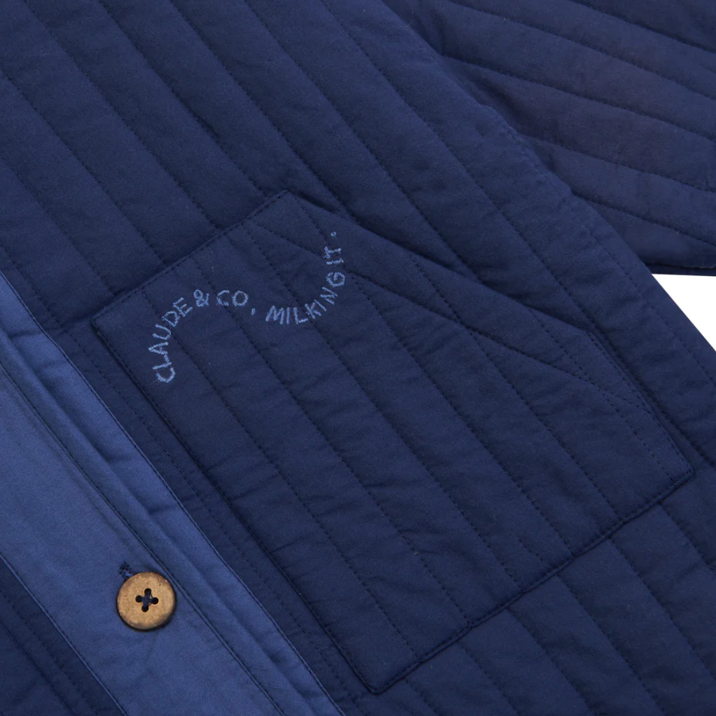 quilted coat | french navy