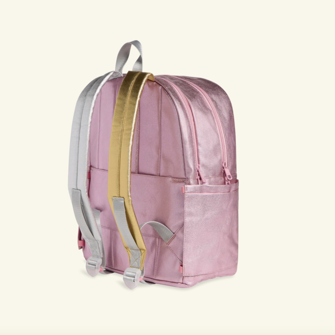 kane kids double pocket backpack | pink/silver