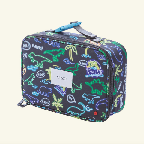 rodgers lunch box | neon dino