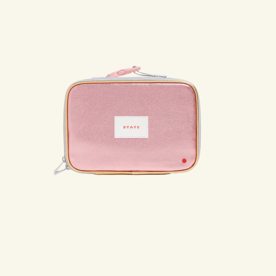 rodgers lunch box | pink/silver